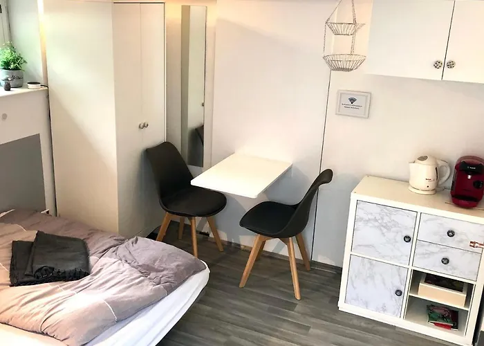 Modernes Zimmer Mit Kuechenzeile Und Bad